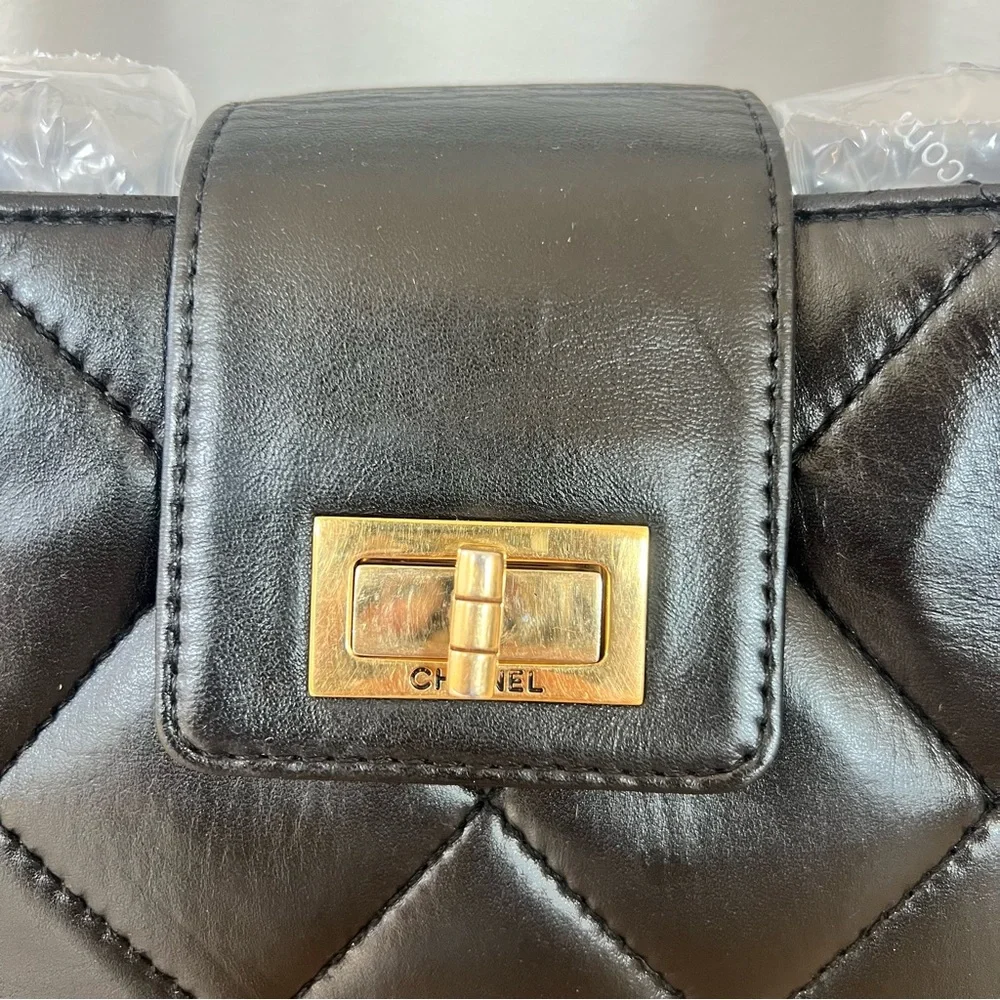 Vintage Chanel Black Lambskin Quilted Shoulder Bag Gold Hardware Authentic - Picture 12 of 12